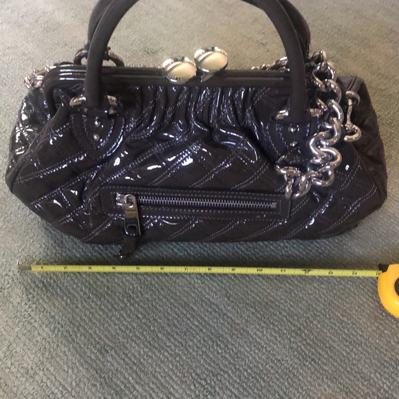 Marc Jacobs Stam Bag Gray Quilted Patent Leather - Picture 8 of 14